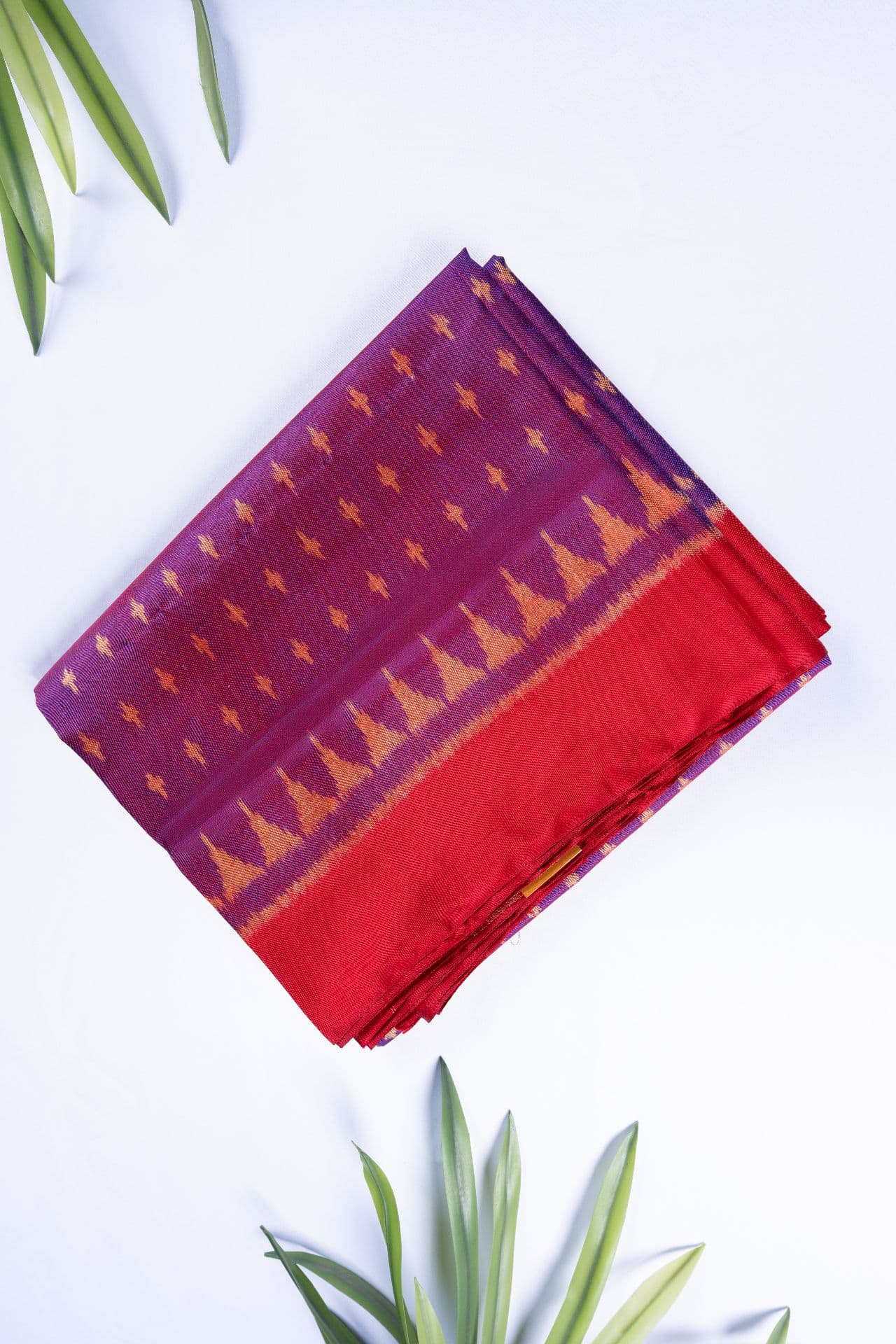 Crimson & Indigo Raw Silk Patola Heritage Saree Buy authentic handloom patola silk saree